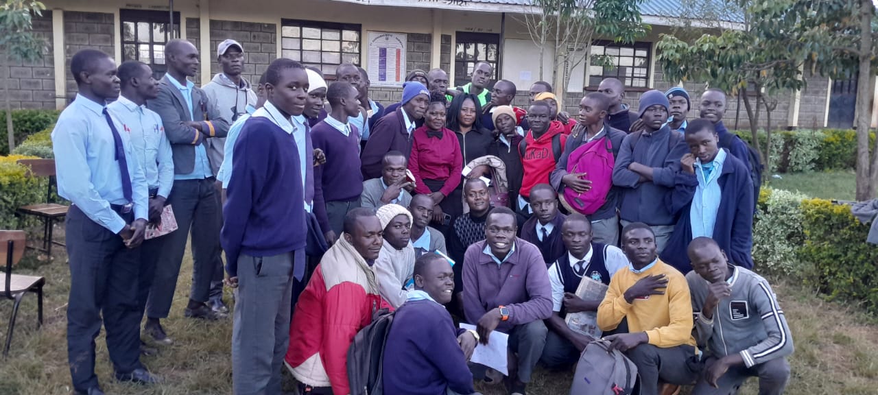 Students at St. Barnabas Boys Sabwani during a mental health session