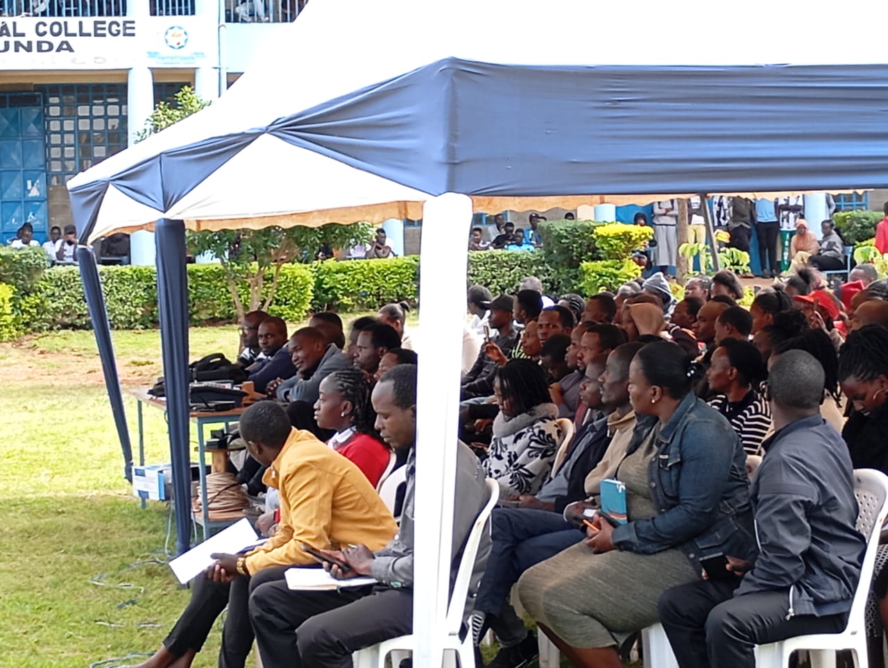 Teachers seated during the Kongoni TTI mental health workshop